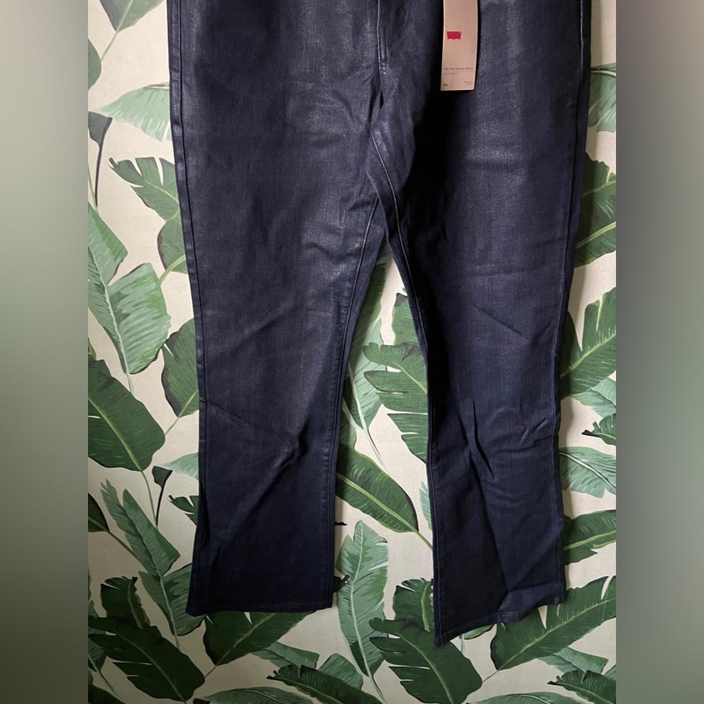 Levi’s Mid Rise Bootcut Skinny Dark Wash Shine Jeans Womens 14 M NWT - Picture 5 of 13